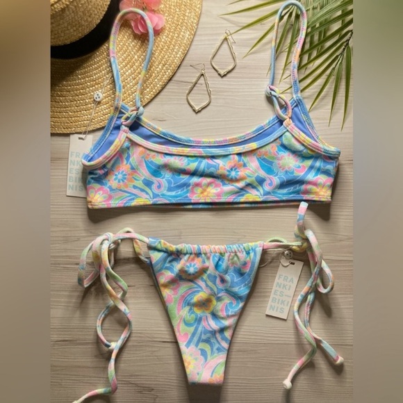 Frankie’s Bikinis Terry Bralette Bikini Top | Skimpy Terry Tia Bikini Bottom - Picture 13 of 16
